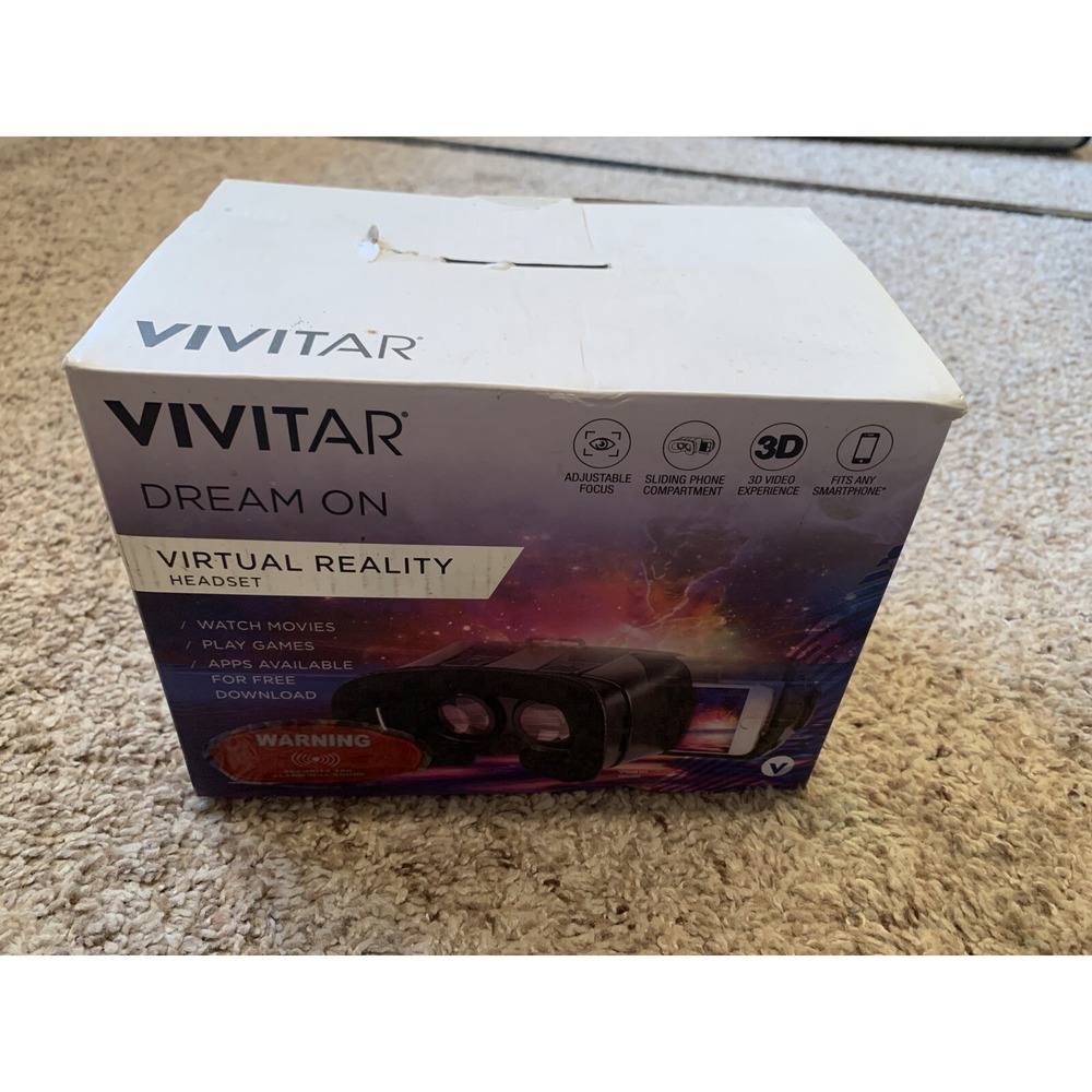 Virtual Reality VR Headset by‎ Vivitar Dream On VR-180 White